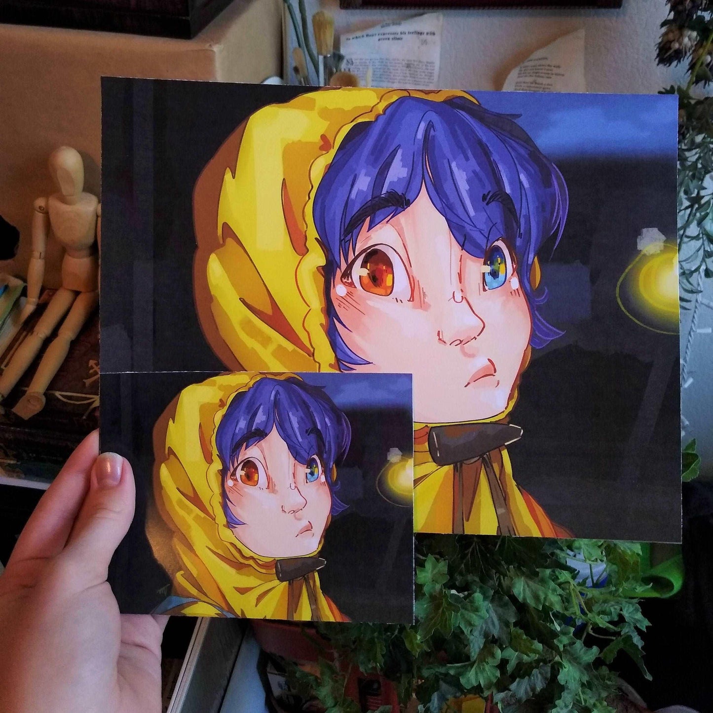 Blue Haired Girl 8.5x11 Glossy Print