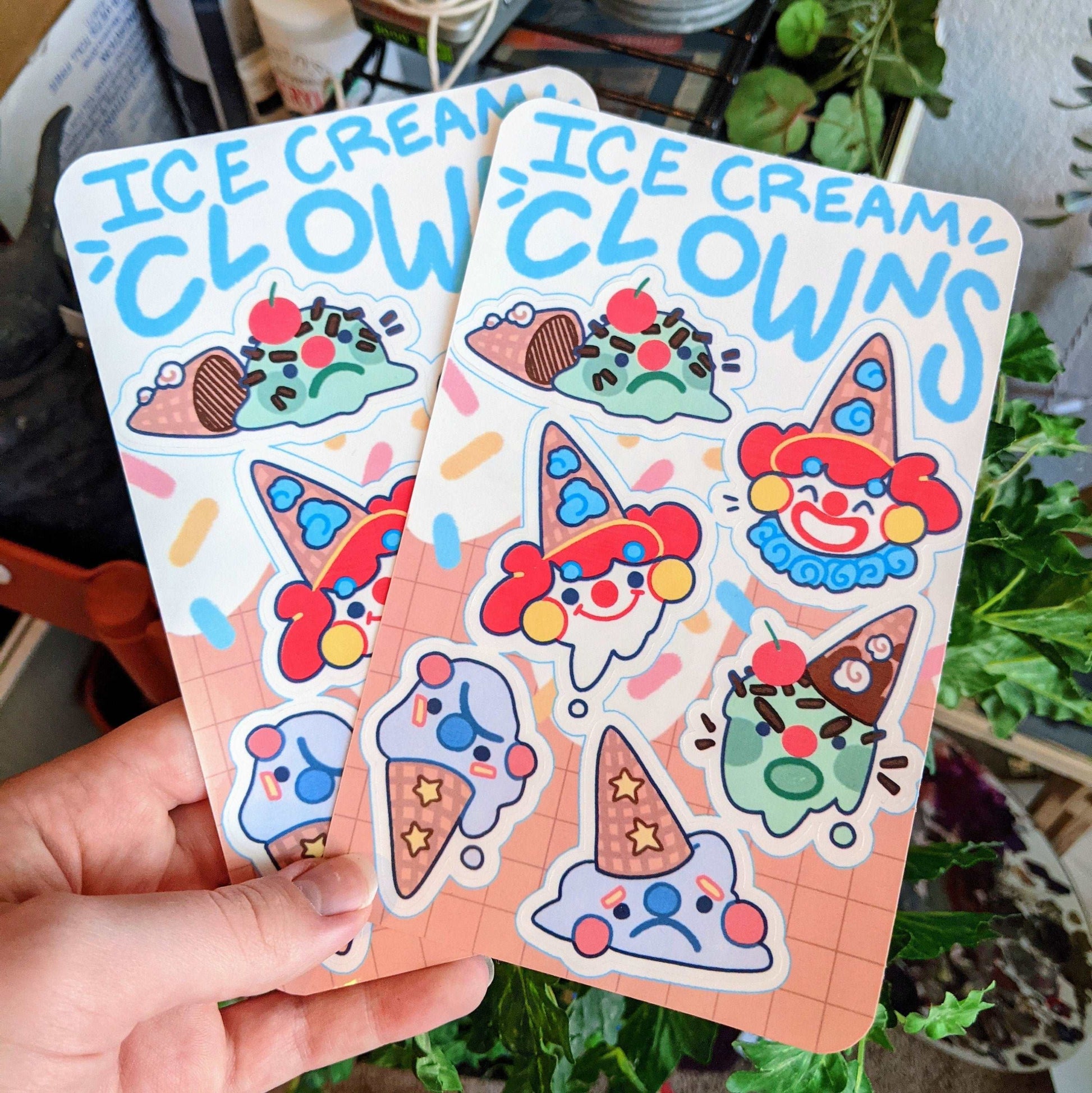 Icecream Clown Sticker Sheet