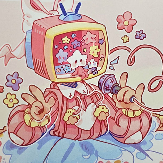 Pastel Sugar TV Head Large Print