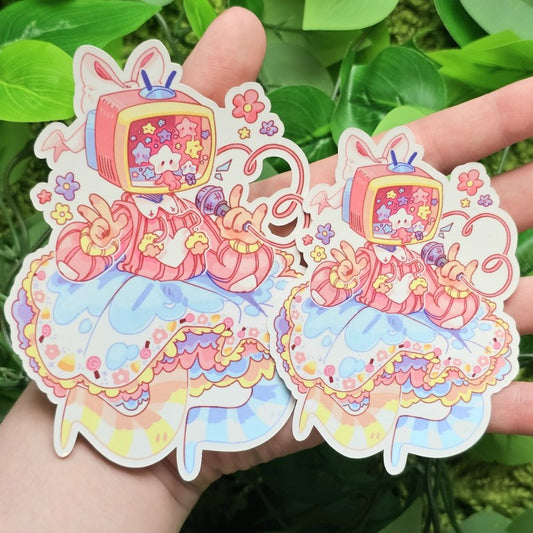 Pastel Sugar TV Head Sticker