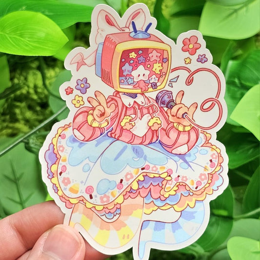 Pastel Sugar TV Head Sticker