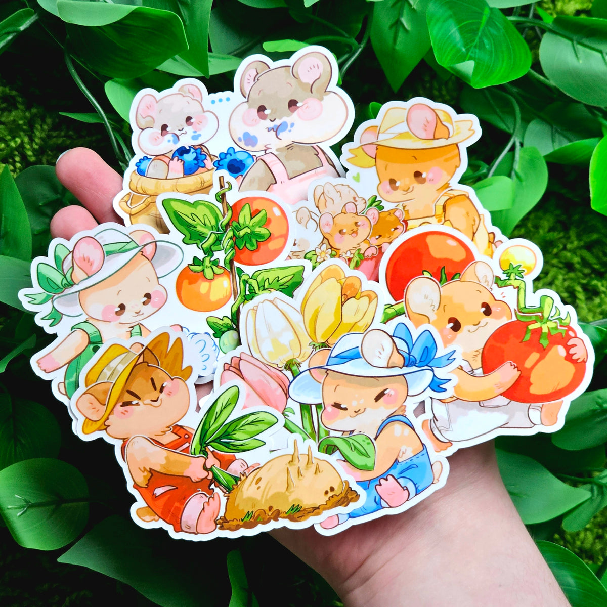 Hamster Gardeners Stickers – Milky Tomato