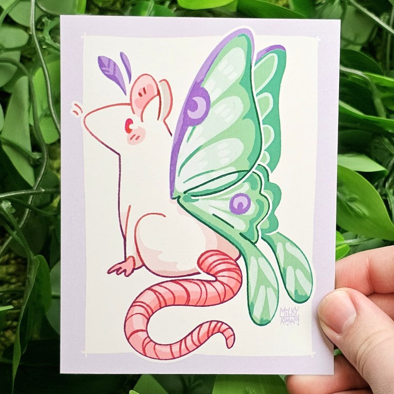Moth Rat Mini Prints