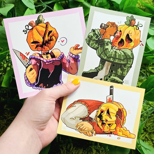 Gore Pumpkin Head Mini Prints