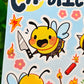 Chaotic Bees Sticker Sheet