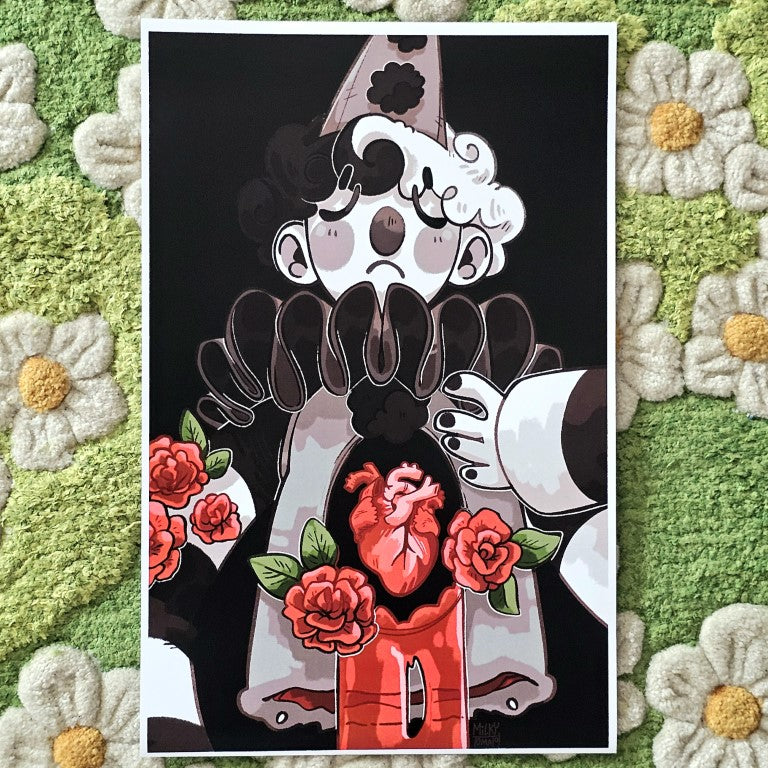 Bleeding Heart Clown Extra Large Prints