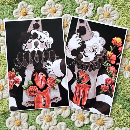 Bleeding Heart Clown Poster Prints