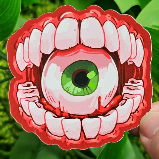 Eye In Mouth Sticker