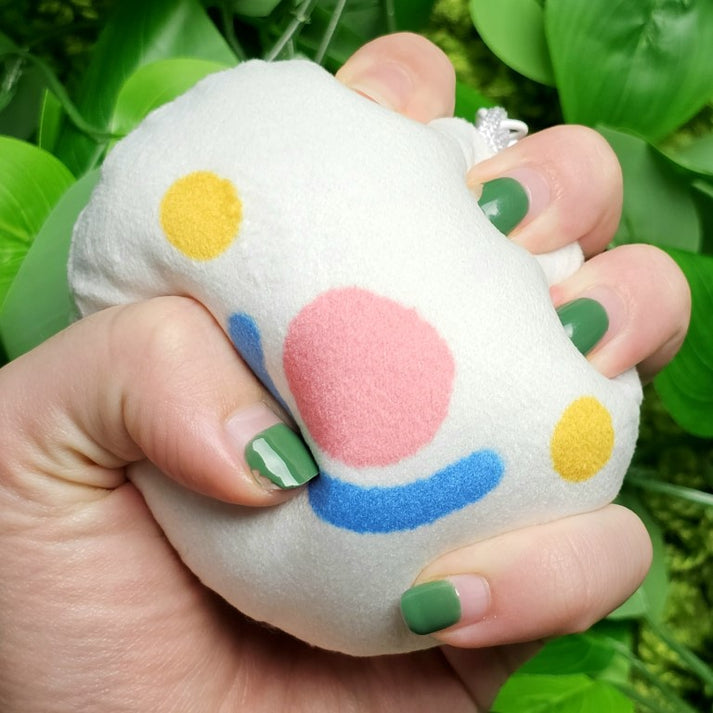 Silly Clown Face Sensory Pillow Keychain – Milky Tomato