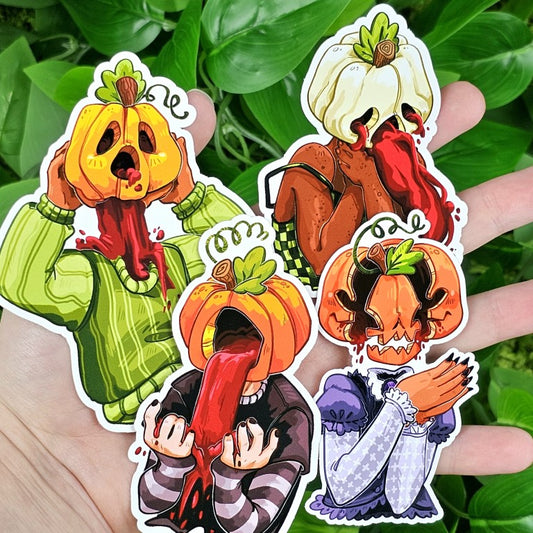 Gore Pumpkin Head Version 2 Stickers!