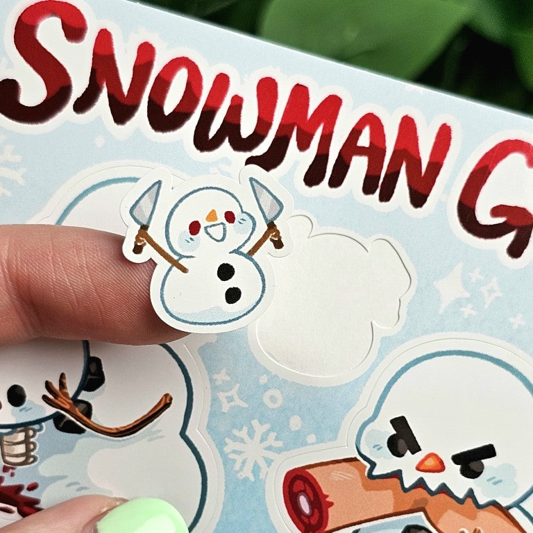 Creepy Snowman Sticker Sheet!