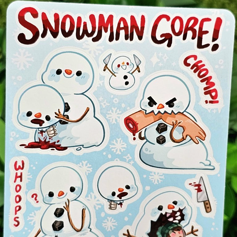 Creepy Snowman Sticker Sheet!