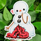 Creepy Snowman Stickers!