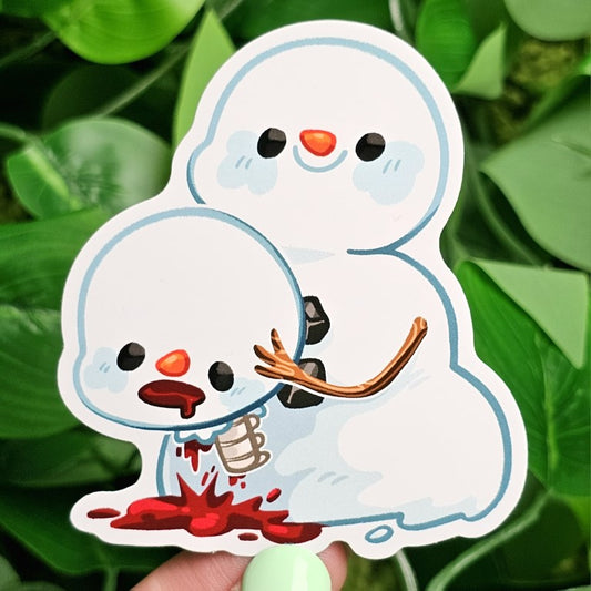 Creepy Snowman Stickers!