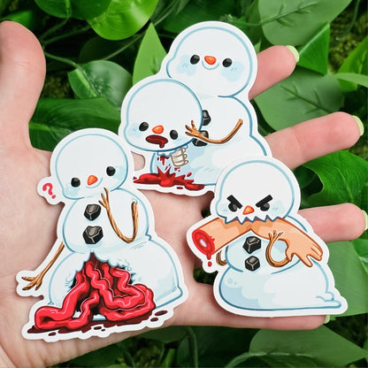 Creepy Snowman Stickers!