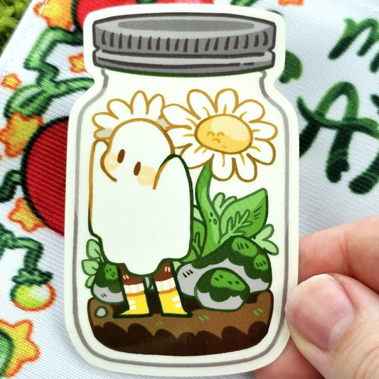 Daisy Ghost In A Jar Transparent Sticker!