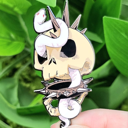Chess Punk Skull Enamel Pin!