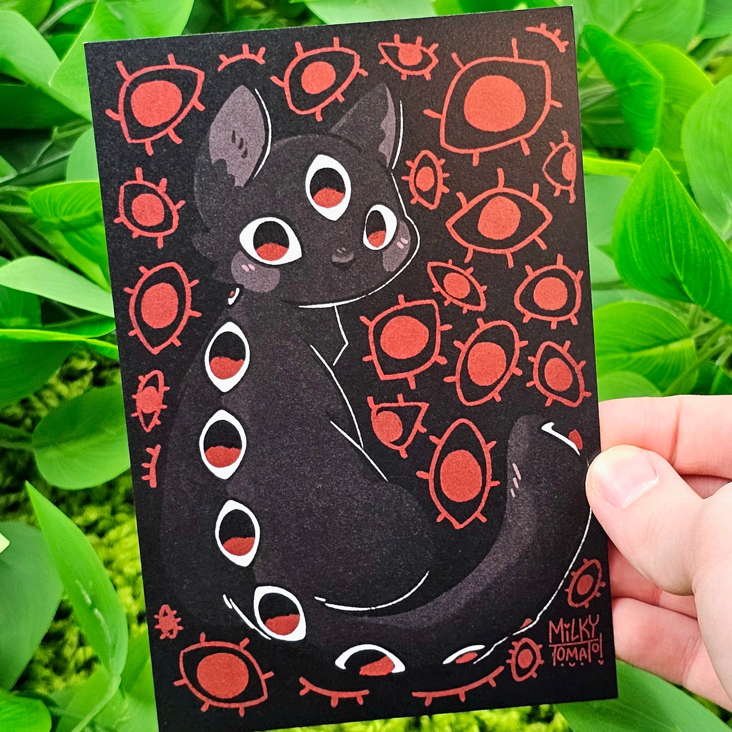 Creepy Cat Eyes Postcard!