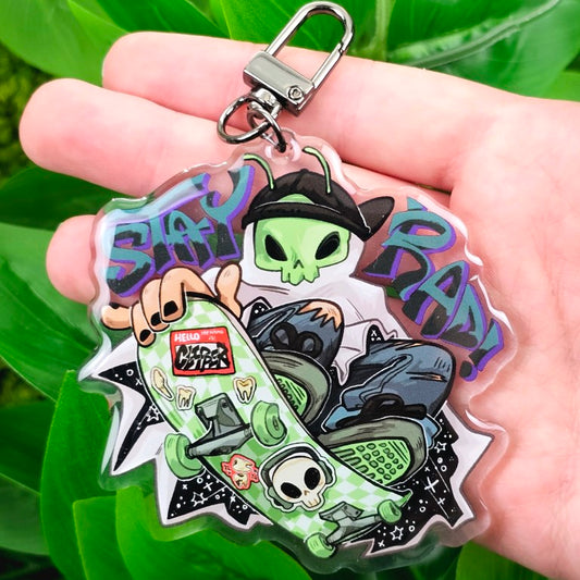Alien Skater Ghost Keychains!!
