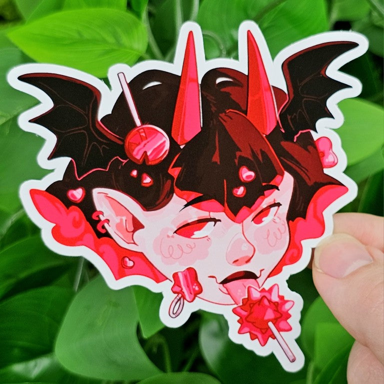 Vampire Girl Waterproof Stickers!