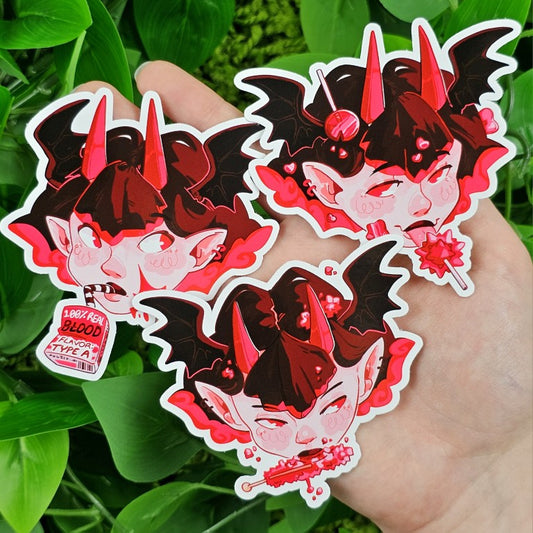 Vampire Girl Waterproof Stickers!