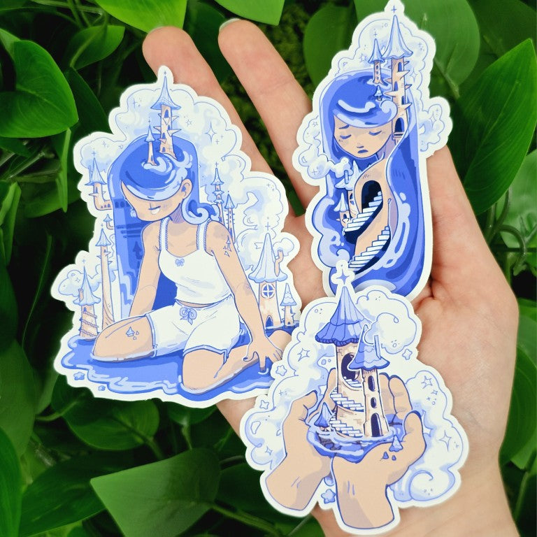 Sand Castle Girl Stickers!
