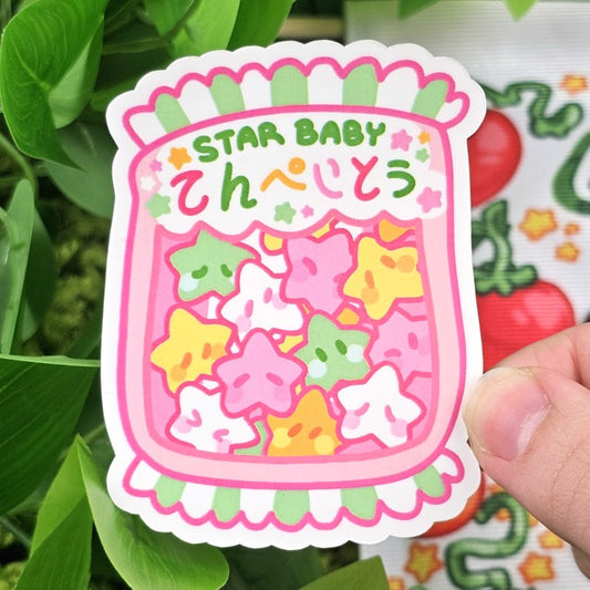 Pastel Star Baby Candy Bag Sticker!