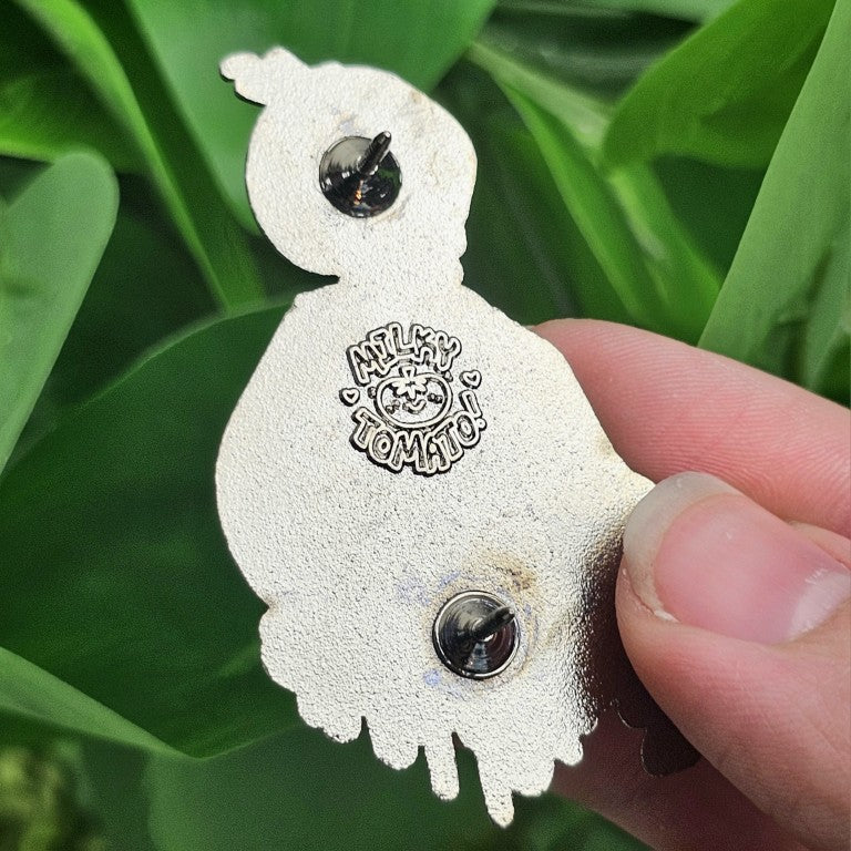 Green Sweater Gore Pumpkin Head Enamel Pin