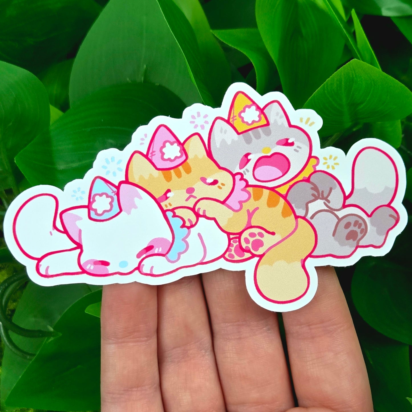 Cute Clown Cat Stickers!