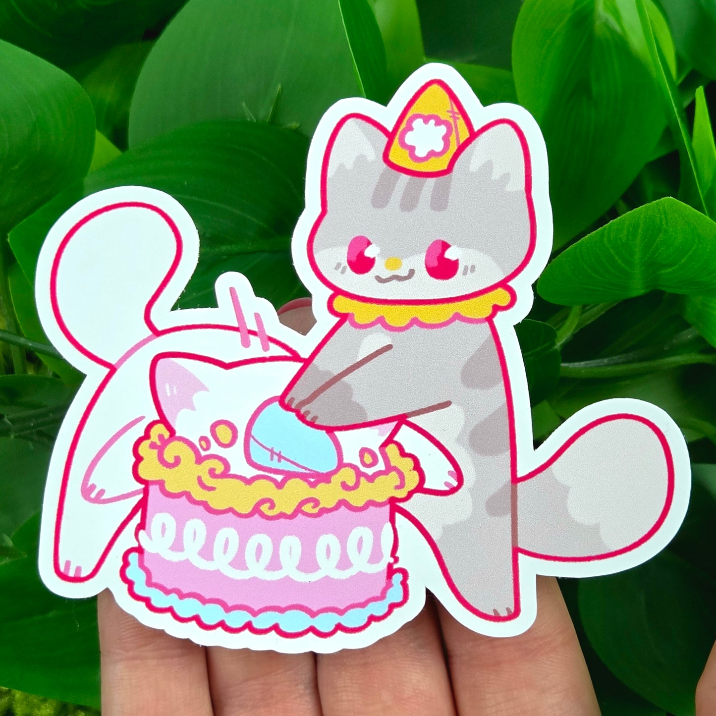 Cute Clown Cat Stickers!