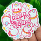 Cute Clown Cat Stickers!
