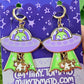 Alien Dangle Earrings Purple!
