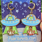 Alien Dangle Earrings Blue!