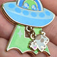 Alien Dangle Earrings Blue!