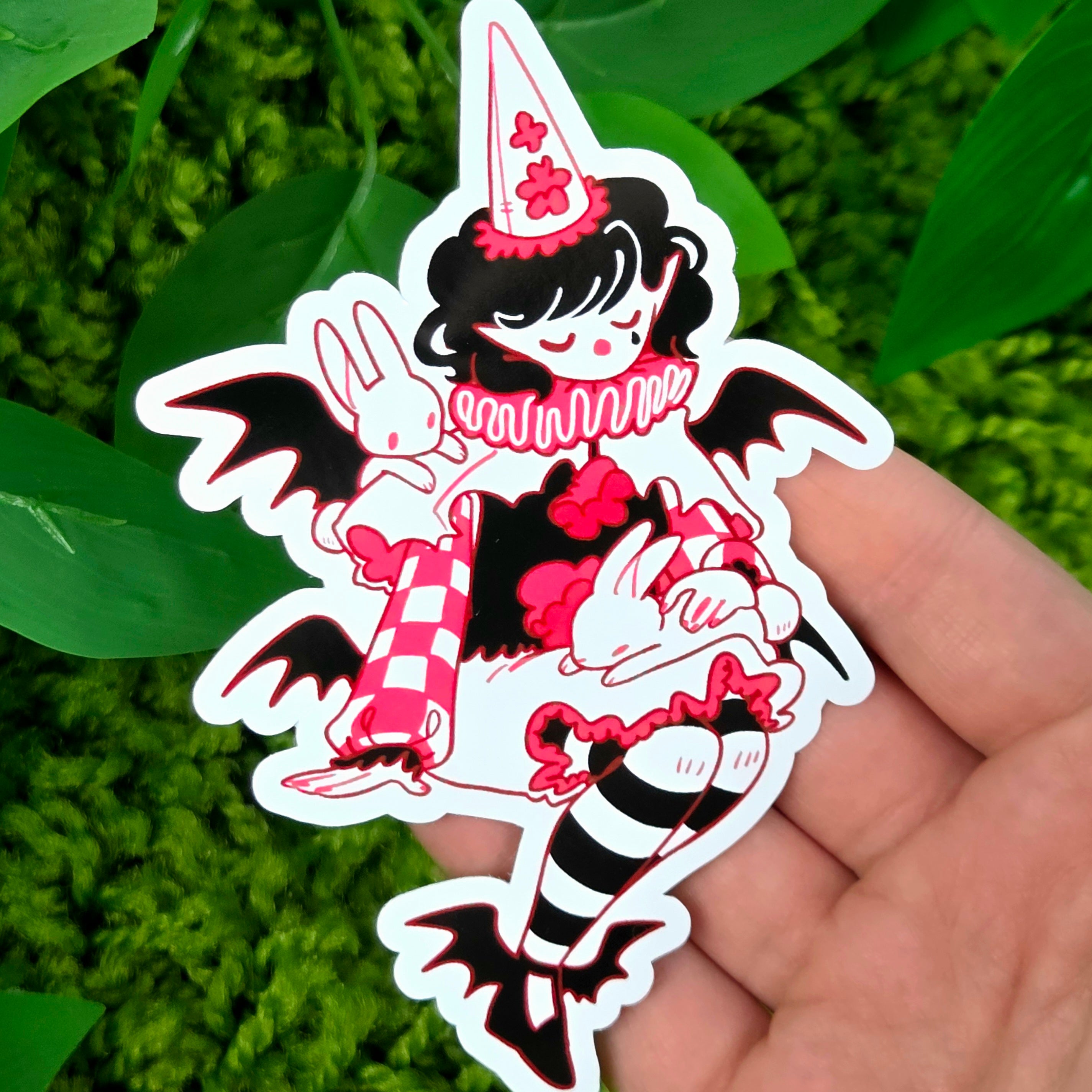 Vampire Clown Girl Stickers! | Milky Tomato