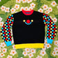 Black Silly Clown Sweater