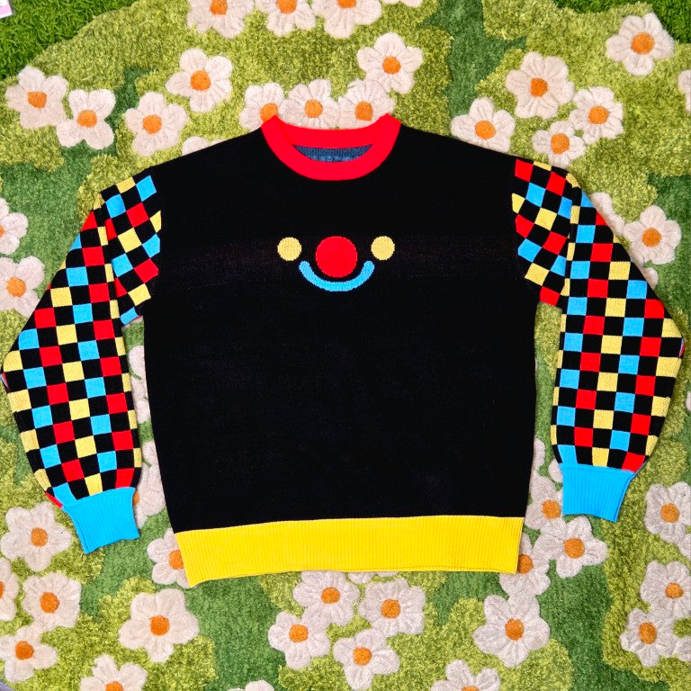 Black Silly Clown Sweater