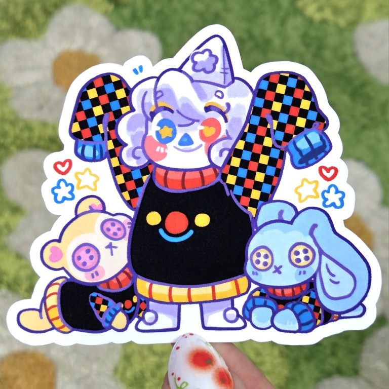 Black Silly Clown Sweater