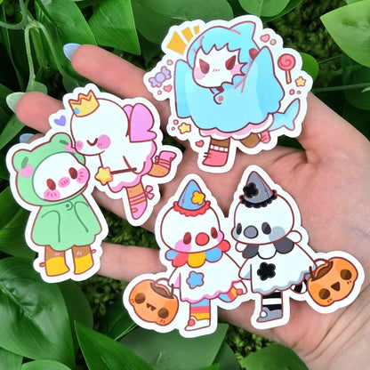 Cute Costume Ghosts Stickers!