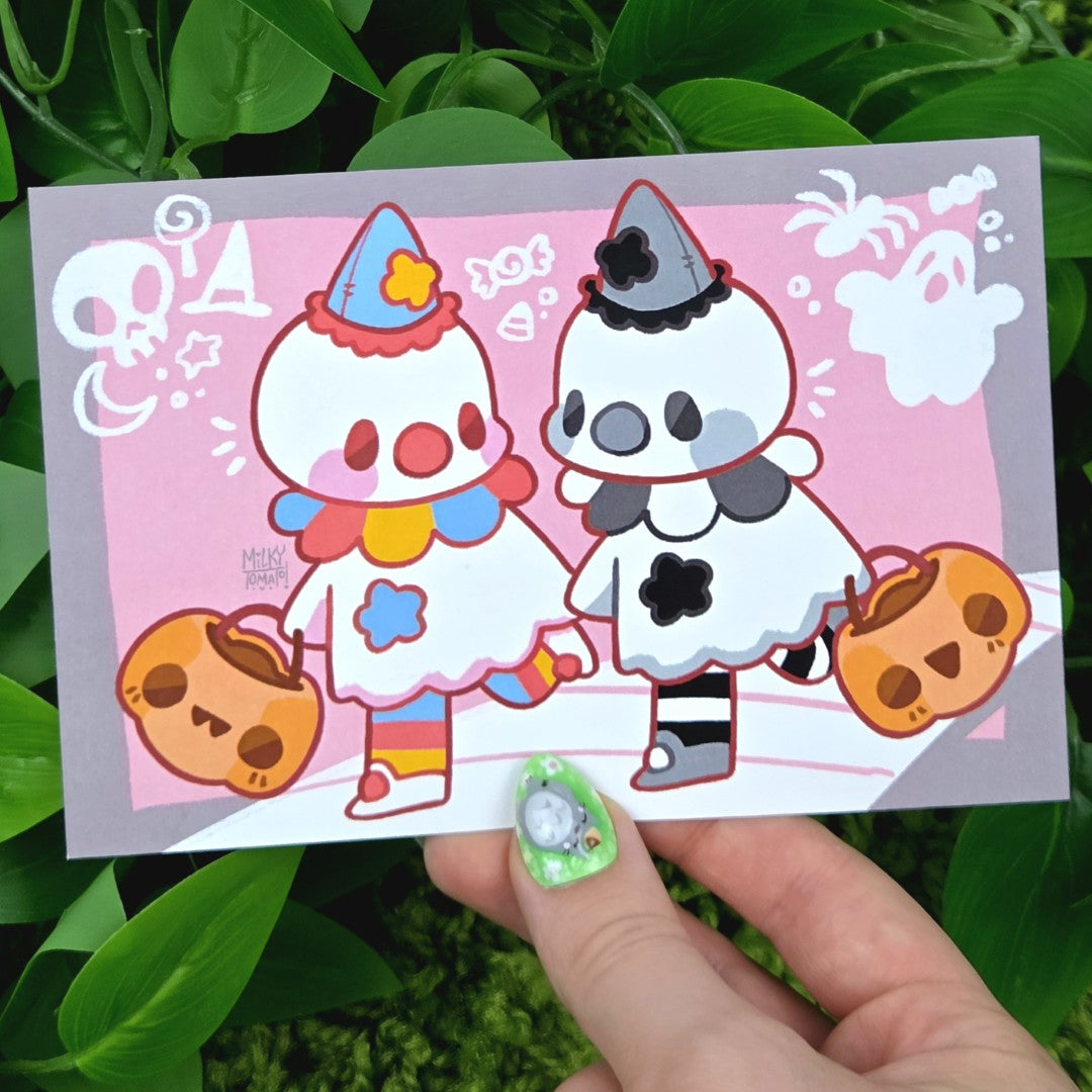 Cute Costume Ghosts Postcard!