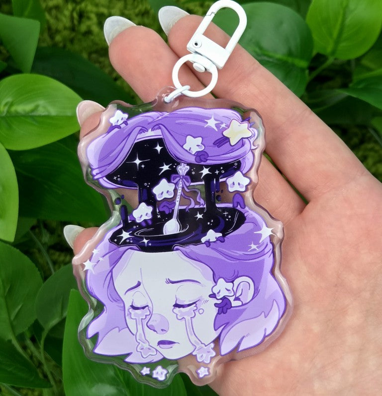 Cute Weirdcore Girl Head Keychains!