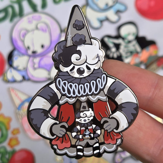 Puppet Show Clown Enamel Pin!