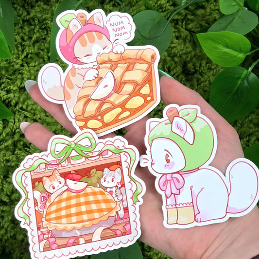 Apple Cats Stickers!