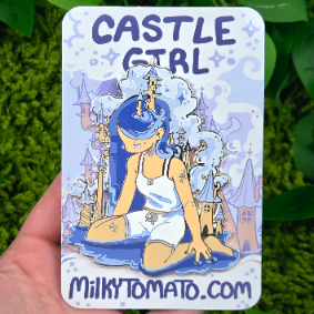 Sand Castle Girl Enamel Pin!