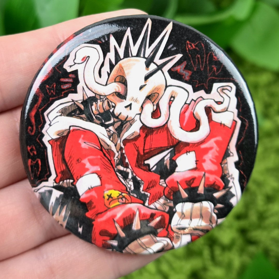 Chess Punk Skelly Large Button!