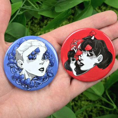 Mushroom Face Girl Large Buttons!