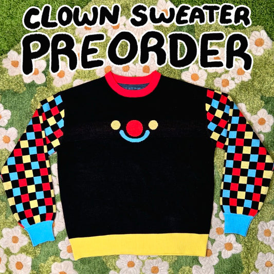 Black Silly Clown Sweater