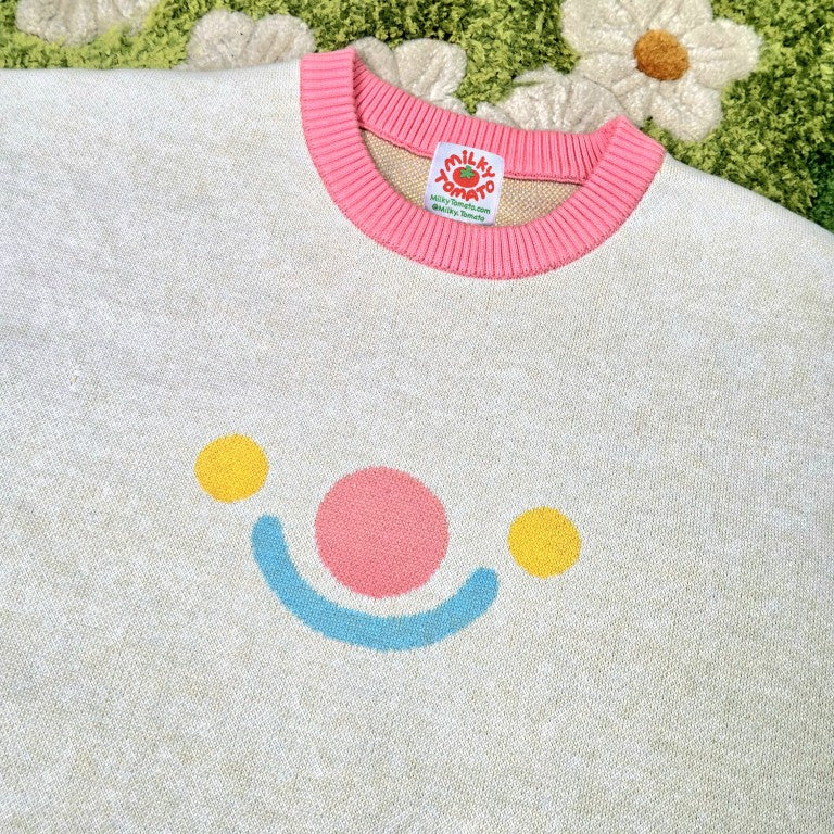 White Silly Clown Sweater
