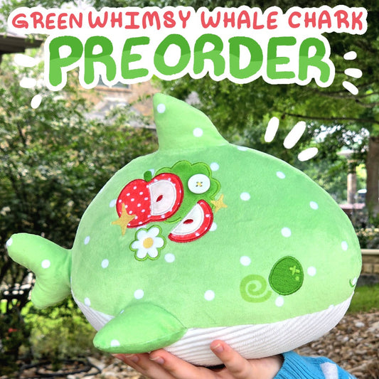 Green Whimsy Whale Chark Plushie - PREORDER!
