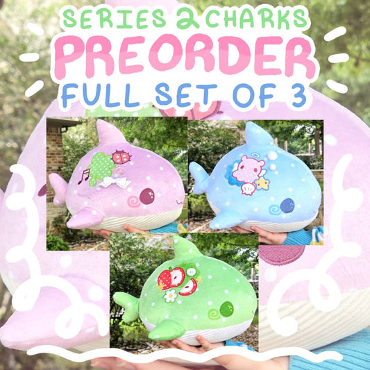 Whimsy Whale Chark Plushie Set of 3 - PREORDER!